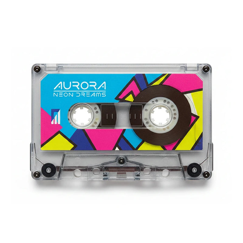 Casete de audio con diseño de color moderno