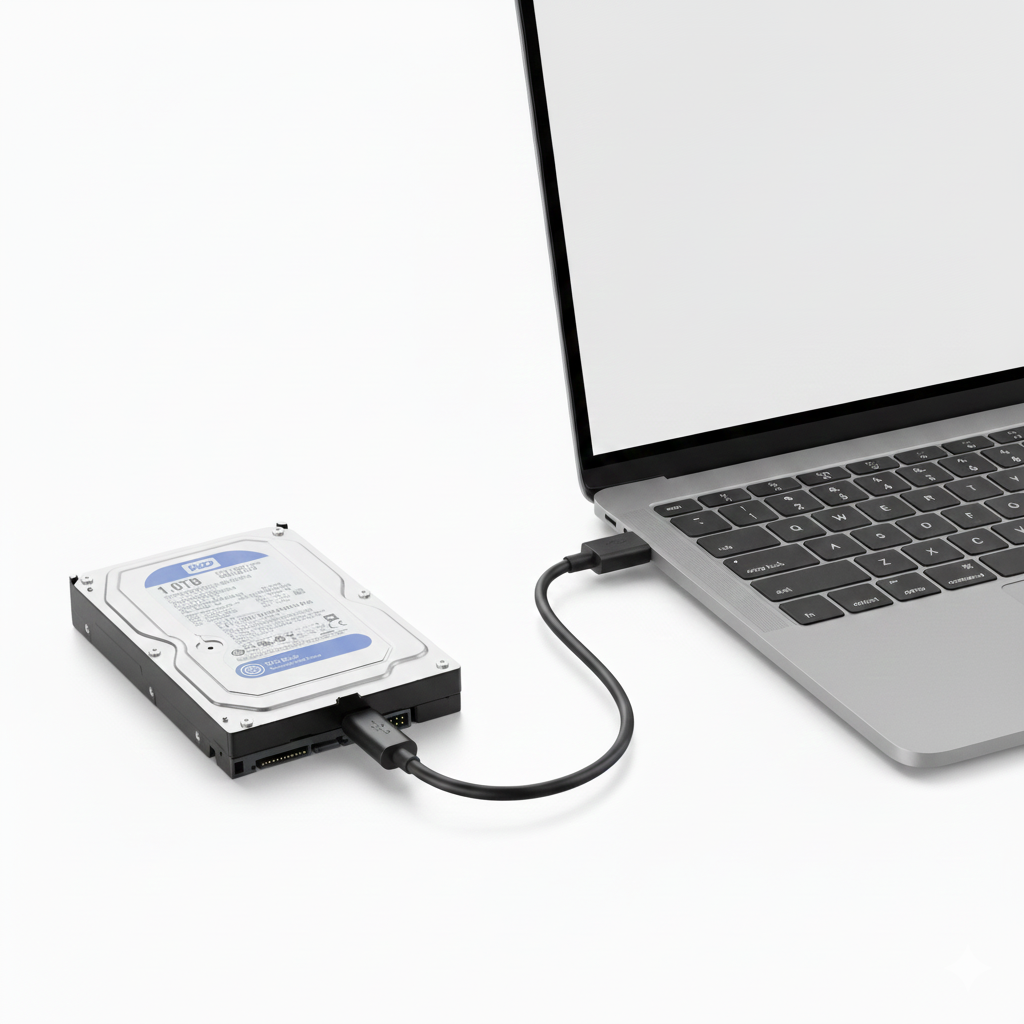 Disco duro HDD conectado a notebook