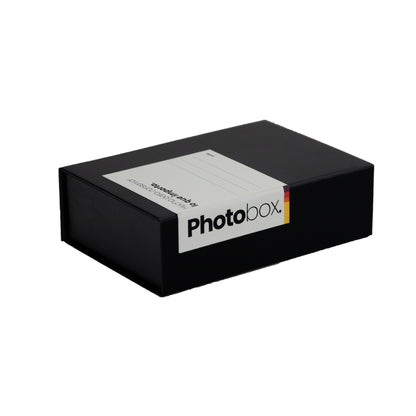 Caja de almacenamiento de fotos  negra
