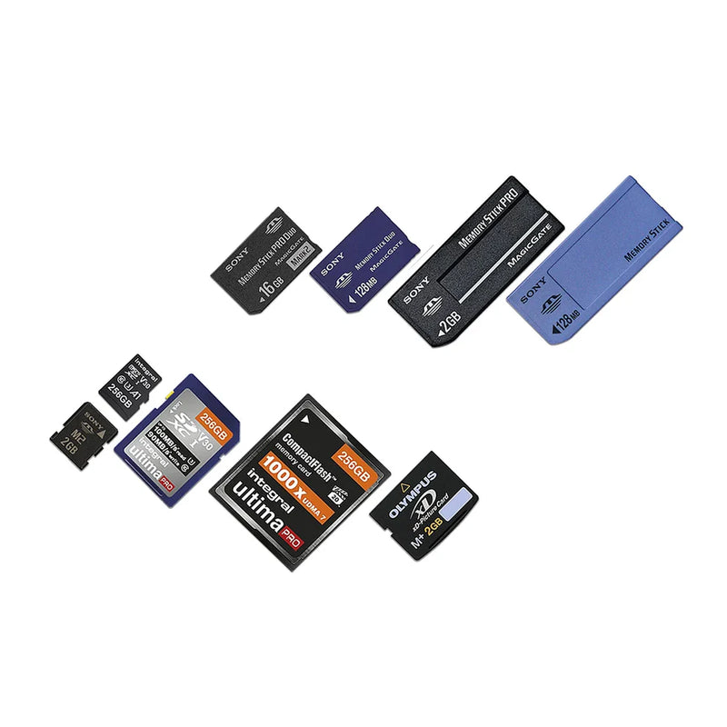 Tarjetas de memoria de múltiples formatos