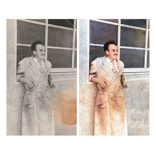 Fotografía restaurada y colorizada 